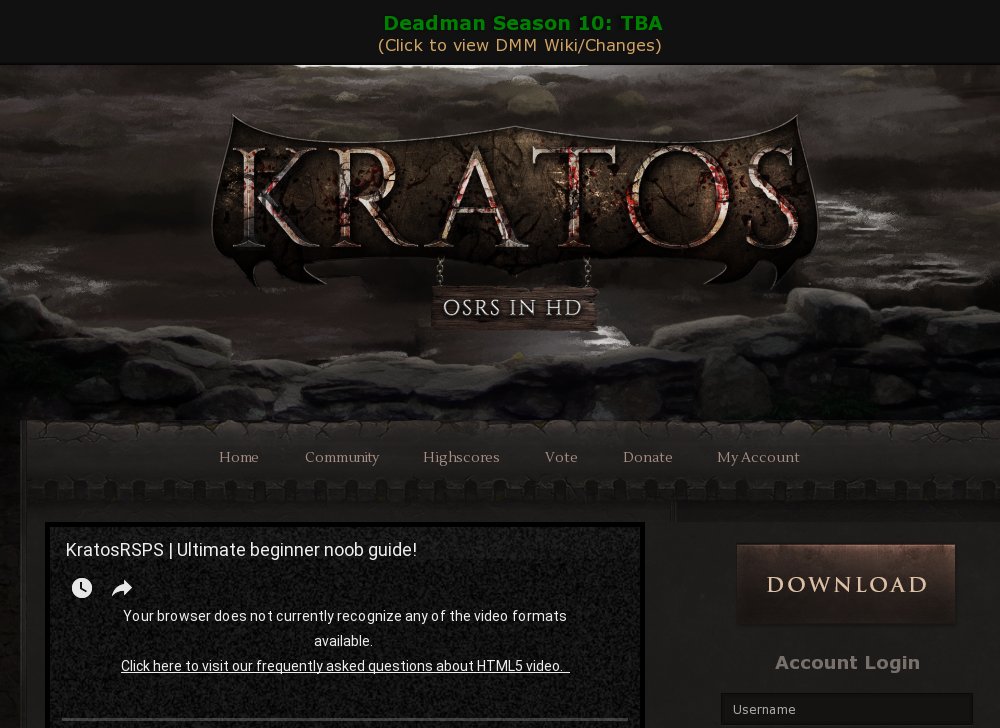 Kratos - Oldschool RS in HD - 200 Online