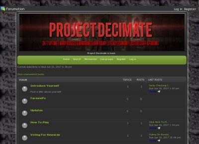 Project Decimate - minigames - dicing - duel arena