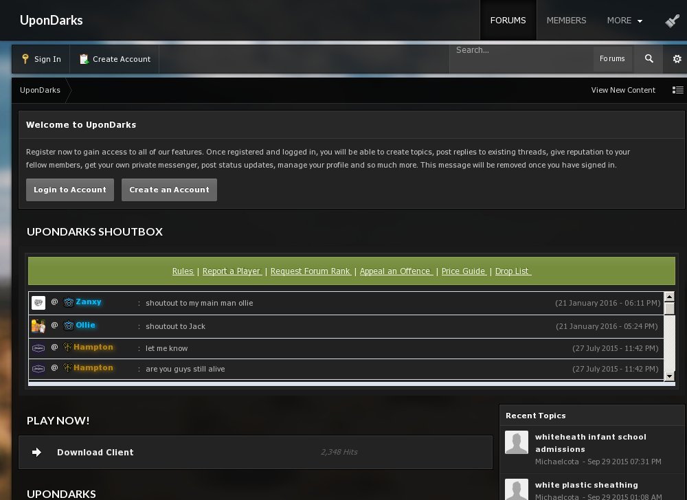UponDarks | NEW SERVER | Grand Exchange | 718+ | The Darkness Awaits you!