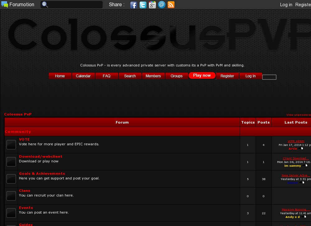 Colossus PVP | Skilling | Active PvP | Unique
