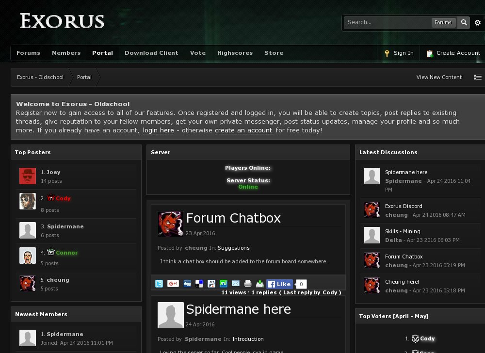 Exorus | OSRS | Zulrah | Achievements | Iron Man | 20 + Bosses | New Server