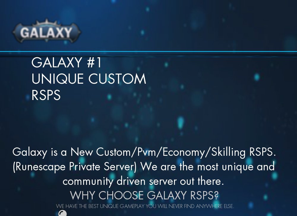 GALAXY #1 UNIQUE CUSTOM RSPS