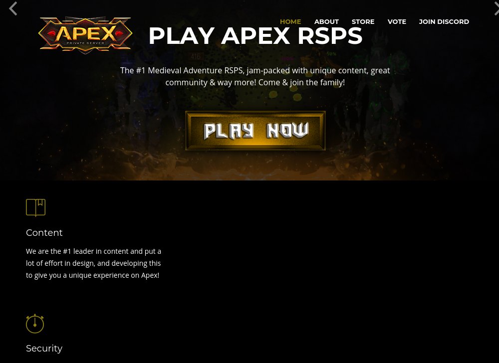 Apex - The King in Custom RSPS
